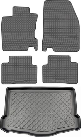 OEM Juego De Alfombrillas De Goma Para Coche Y Alfombrilla Para Maletero Para Nissan Qashqai Ii J11 Crossover (fechas: 02.2014-2021)