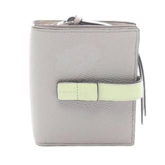Loewe Pre-owned Wallets, female, Gray, Size: ONE SIZE Pre-owned Anagram Leather Bifold Wallet