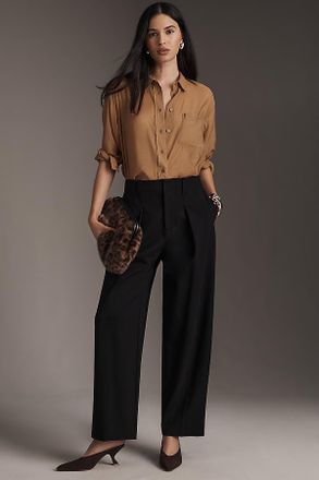 Pistola Denim Eden High-Rise Pleated Ponte Pants