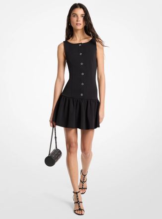 Michael Kors Double-Knit Crepe Drop-Waist Dress