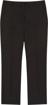 Max Mara Broeken, Dames, Zwart, M, Wol, Canon Wol Slim Fit Broek