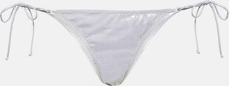 Reina Olga Love Triangle lame bikini bottoms