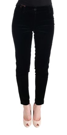 Ermanno Scervino Viscose Blend Velvet Cropped Womens Pants
