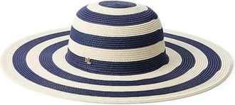 Ralph Lauren Hats, female, Blue, Size: ONE SIZE Striped Sun Hat