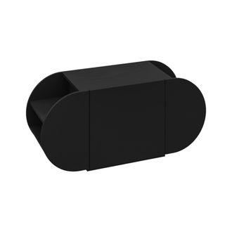 Dmora Zapatero Sequoia, Mueble Para 10 Pares, 2 Estantes, 2 Puertas, 110x41x50h Cm Negro
