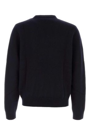 A.P.C. Mens Midnight Blue Wool Edmond Sweater Darknavy Exterior: Maglieria