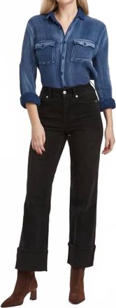 Dear John Denim Holly Super High Rise Wide Hemmed Jeans In Jet Set Wash