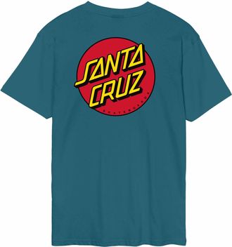 Santa Cruz T-Shirt SANTA CRUZ CLASSIC DOT CHEST T-SHIRT, Herren, Gr. XL, teal, Obermaterial: 100% Baumwolle, Shirts T-Shirt, f&uuml;r sportliche Aktivit&auml;ten, sportlic
