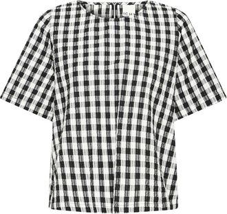 Ichi Vichy Blouse - Dames - Blouses - Veelkleurig - XS - Overhemden