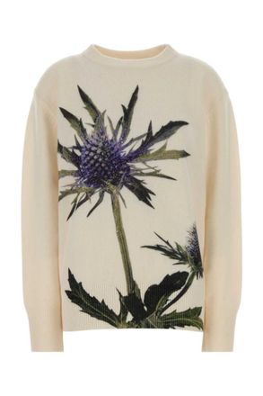 Blumarine Off White Floral Sweater