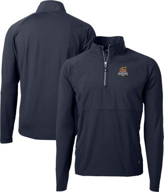Cutter & Buck Mens Cutter & Buck Navy Toledo Mud Hens Adapt Eco Knit Hybrid Recycled Quarter-Zip Top at Nordstrom, Size Large