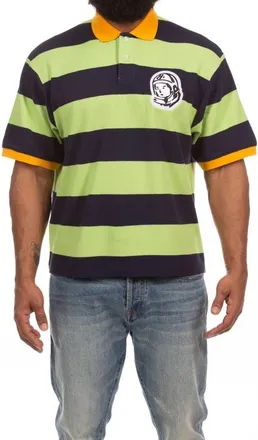 Billionaire Boys Club BB Tribeca Stripe Cotton Piqu&eacute; Polo in Jade Lime at Nordstrom, Size Xx-Large