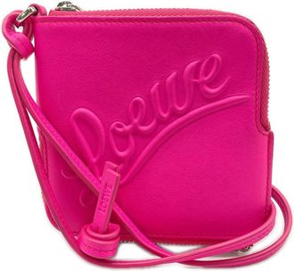 Loewe Pink Leather Coin Purse/Coin Case (Pre-Owned)