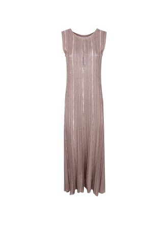 D.exterior D. EXTERIOR Stripes Crystals Long Dress