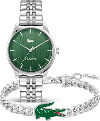 Lacoste Mens Lisbon Bracelet Watch Gift Set, 42mm in Green at Nordstrom