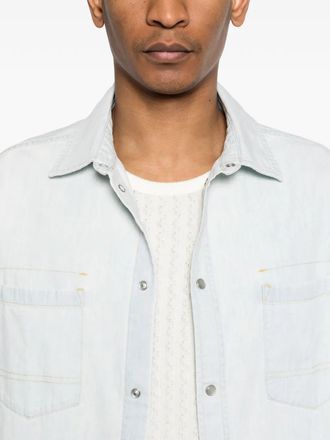 Golden Goose Patch-Pocket Cotton Shirt - White