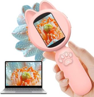 OEM Microscopio Port&aacute;til Con Aumento De 100x, Equipado Con Una Pantalla Lcd De 2 Pulgadas, 8 Luces Led Y Una Lupa Apta Para Ni&ntilde;os, Lo Que Lo Convierte En 