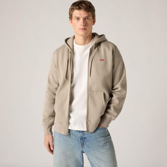 Levi's Non Graphic Zip Up Sweatshirt - Mens - XL - Beige / Vintage Khaki