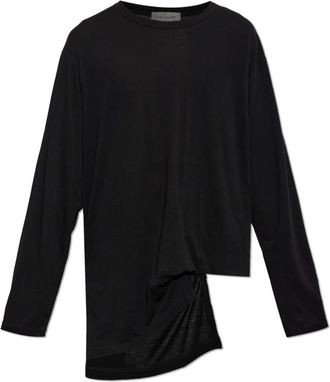 Yohji Yamamoto Lange mouwen T-shirt - Heren - Longsleeves - Zwart - L - Katoen - Tops