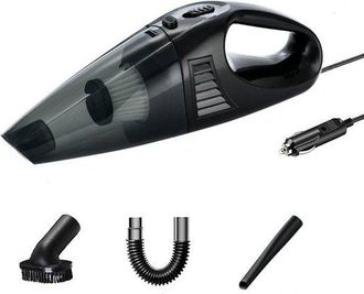 OEM Aspiradora Port&aacute;til Inal&aacute;mbrica Para Coche - Mini Aspiradora Recargable Port&aacute;til Para Coche - Negra - 3 Accesorios - 3300 Pa