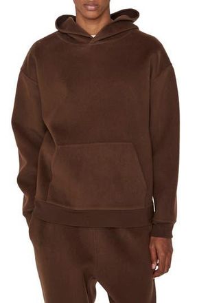 Frame Denim Double Face Wool Blend Hoodie in Wood at Nordstrom Rack, Size Medium