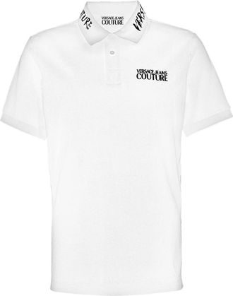 Versace Jeans Couture Polo Shirt - Heren - Polos - Wit - 2XL - Katoen - Tops