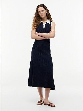 Tommy Hilfiger Cable Knit Relaxed A-Line Midi Skirt