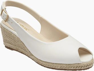 Lotus Womens Gabriella Womens Wedge Sandals - White Pu Synth - Size: 4
