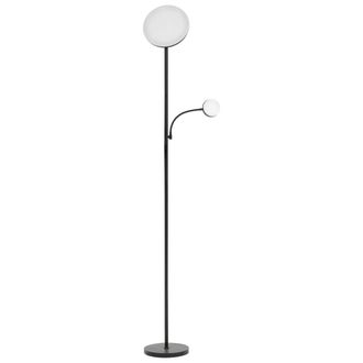Beliani L&aacute;mpara De Pie Led Moderna Base De Metal Con Regulador De Intensidad Iluminaci&oacute;n Oficina Negro Eskalde