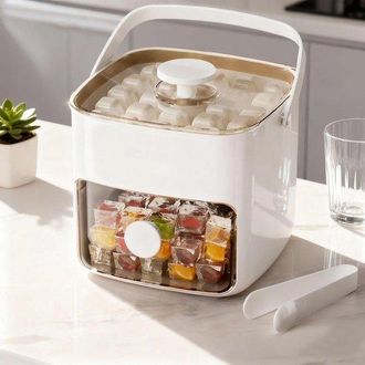 OEM Bandeja Para Cubitos De Hielo, Whisky, Cerveza, C&oacute;cteles Y Caf&eacute;, Tapa Transparente De Cierre Herm&eacute;tico Para Mantener El Hielo Limpio
