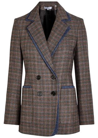 Veronica Beard Hedi Dickey Layered Tweed Blazer - Charcoal - 4 (UK8 / S)