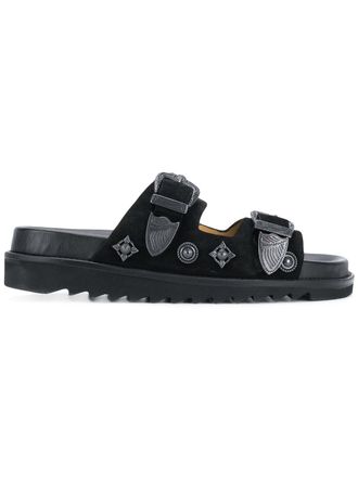 Toga Archives buckle strap sandals - women - Rubber - 37 - Black