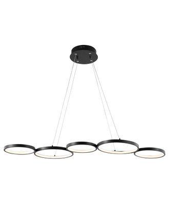 Jonathan Y Designs Jonathan Y Roman 40In 5-Light Bohemian Iron Linear Integrated Led Pendant