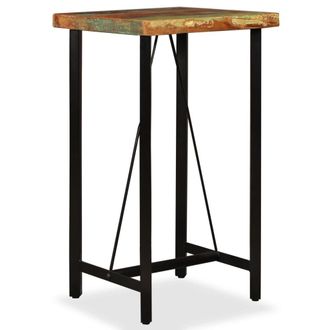 Berkfield Home Bar Table Solid Reclaimed Wood 60x60x107 cm in Brown | Size: 60 x 60 x 107 cm