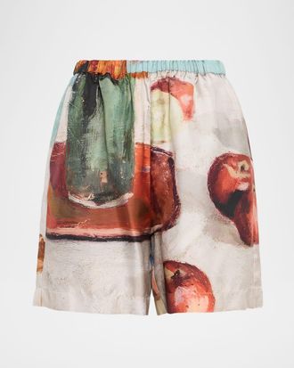 Nanushka Anne Silk Twill Shorts
