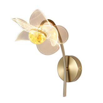 OEM Apliques De Pared Florales Vintage, Luz Interior Con 3 Colores Ajustables (para Sala De Estar, Dormitorio, Pasillo)