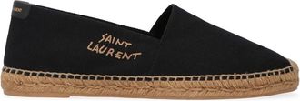 Saint Laurent Schoenen, Heren, Zwart, 41 EU, Katoen, Geborduurde espadrilles van canvas