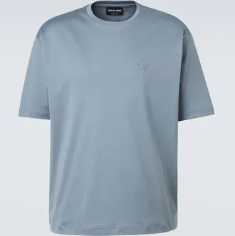 Giorgio Armani Camiseta de jersey de algod&oacute;n con logo