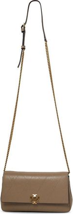 Tory Burch Tory Burch Charlie Matelass&eacute; minitasje in cementleer