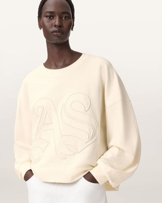 AllSaints Lila Embroidered Oversized Sweatshirt