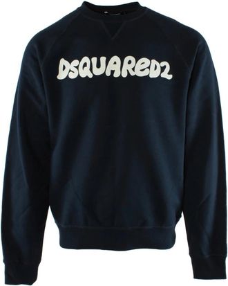 Dsquared2 Cool Fit Crewneck - Heren - Sweatshirts - Blauw - XL - Hoodies & sweatvesten