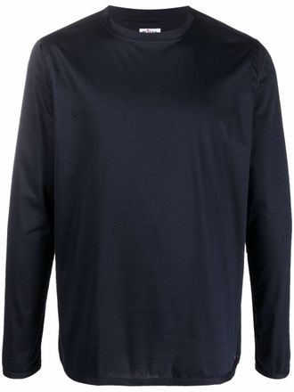 Kiton T-shirt met ronde hals - Blauw