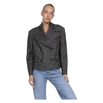 Dolce & Gabbana Dames, Jassen, Zwart, Maat: XS Wol