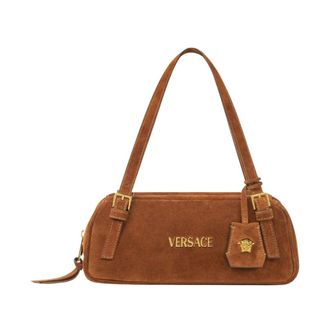 Versace Dames, Tassen, Bruin, Maat: ONE Size Su&egrave;de