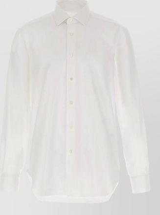 Barba honeycomb cotton long-sleeve shirt