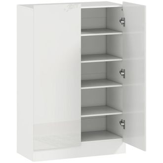HOMCOM Zapatero 72x34.5x103 cm blanco brillante