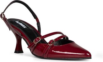 Alohas Womens Slingback Pumps Joelle Patent Burgundy High Heel Shoes