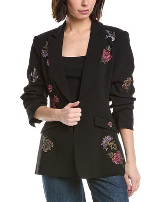 Cinq &agrave; Sept Cinq &Agrave; Sept Cheyenne Hannah Floral Heatset Scrunched Blazer