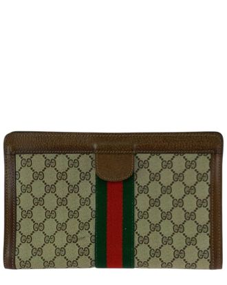 Gucci Vintage Gg Supreme Clutch (Authentic Pre-Loved)