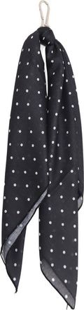 Petit Moments Polka Dot Scarf Keychain in Black at Nordstrom
